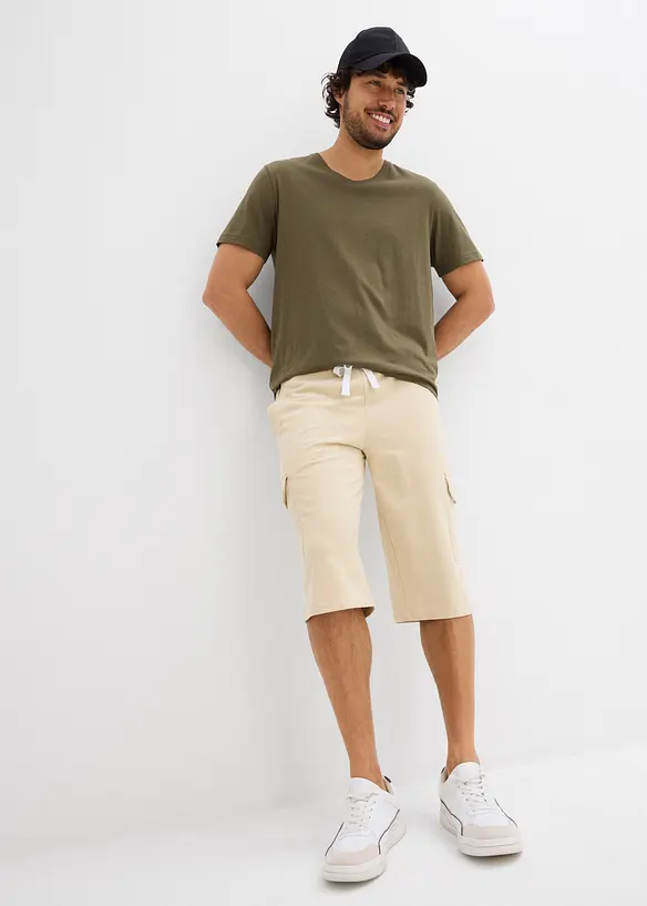 T-shirt met V-hals (set van 3), bonprix