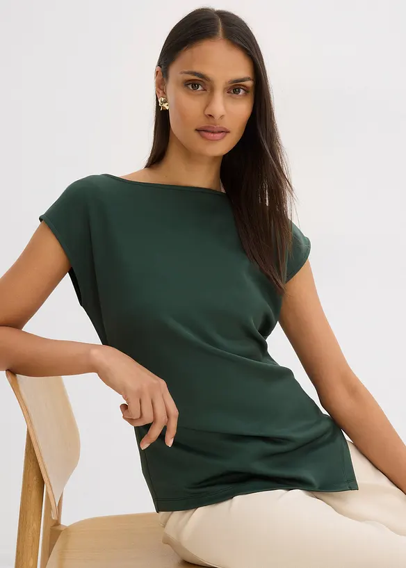 Asymmetrische top van comfortabele scuba, bonprix