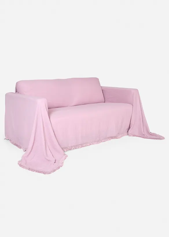 Sprei met franjes van mousseline, bonprix