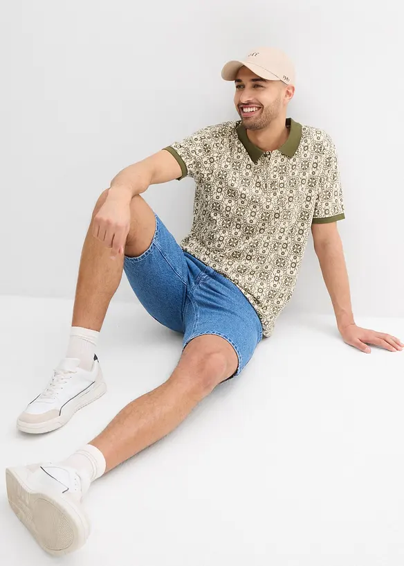 Poloshirt met korte mouwen van biologisch katoen, bonprix