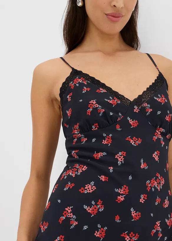 Midi jurk van mesh, bonprix