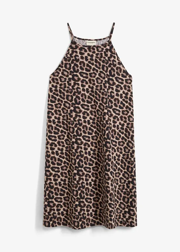 Jurk van katoen met luipaardprint, bonprix