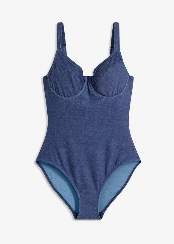 Beugel badpak in jeanslook, bonprix