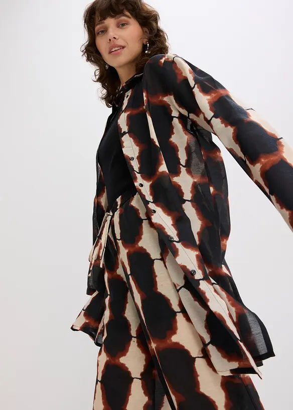 Lange blouse in batik dessin, bonprix