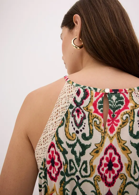 Midi jurk met kant, bonprix