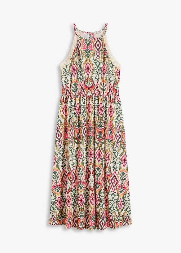 Midi jurk met kant, bonprix