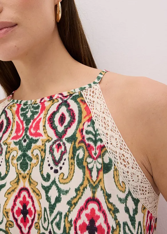 Midi jurk met kant, bonprix