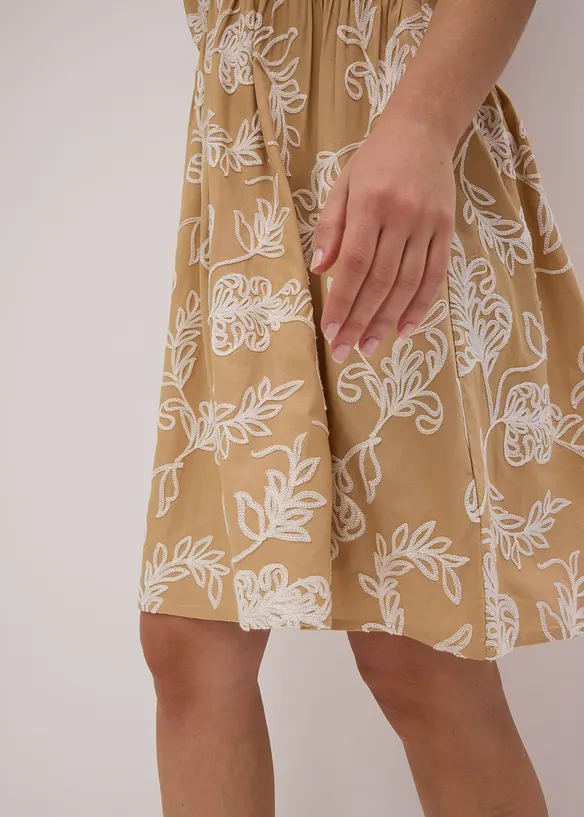 Tuniekjurk met borduursel van soepele viscose, bonprix
