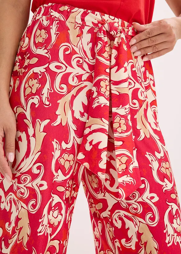 Gedessineerde jersey broek van een zachte viscosemix, bonprix