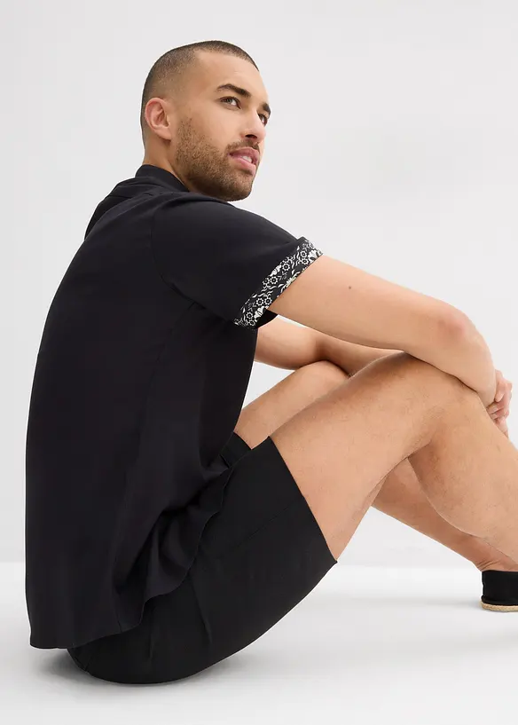 Overhemd met korte mouwen, slim fit, bonprix