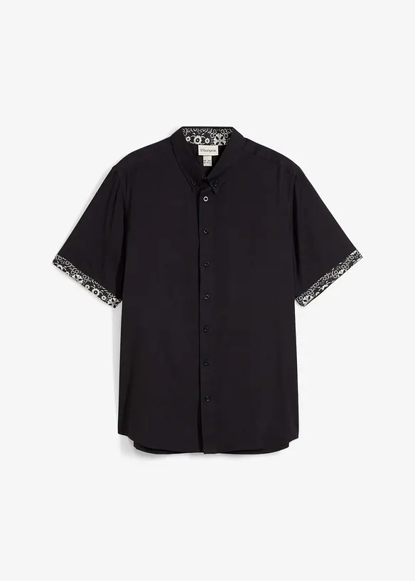 Overhemd met korte mouwen, slim fit, bonprix