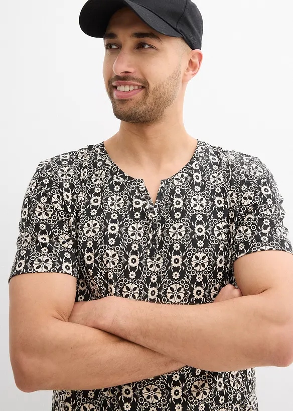 Henley shirt van puur katoen, bonprix