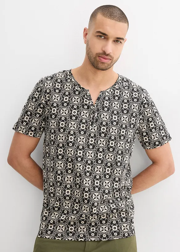 Henley shirt van puur katoen, bonprix