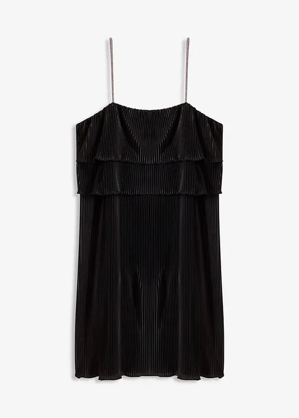 Jersey jurk met plissé, bonprix