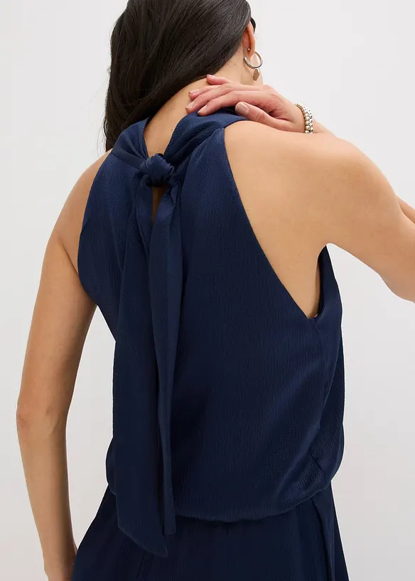 Jumpsuit van gestructureerd satijn, bonprix
