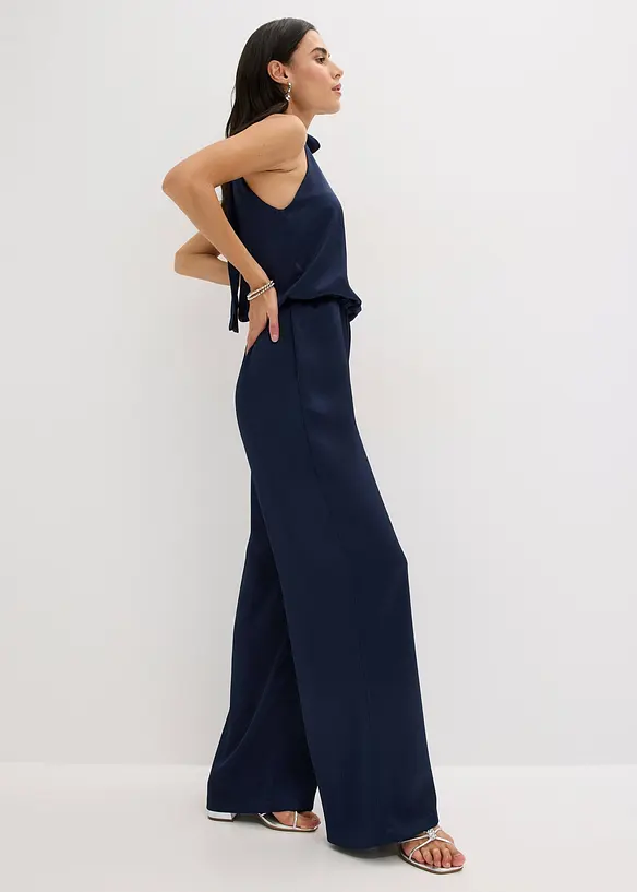 Jumpsuit van gestructureerd satijn, bonprix