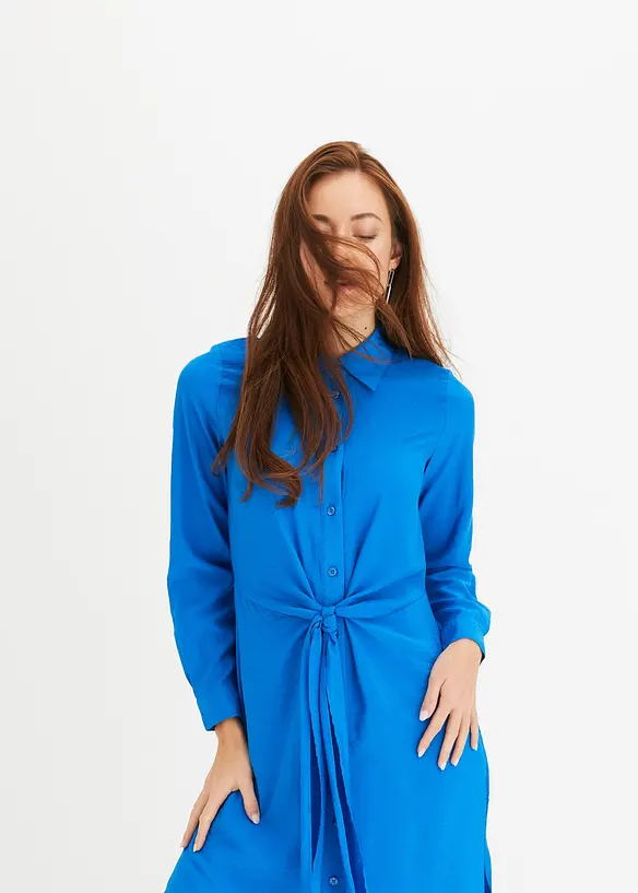 Midi jurk met knoopdetail, bonprix