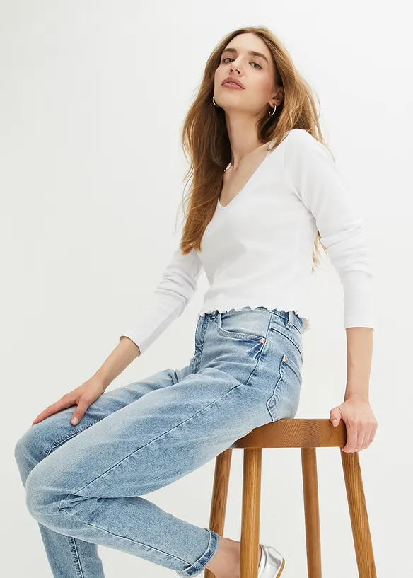 Mom stretch jeans met high waist, bonprix