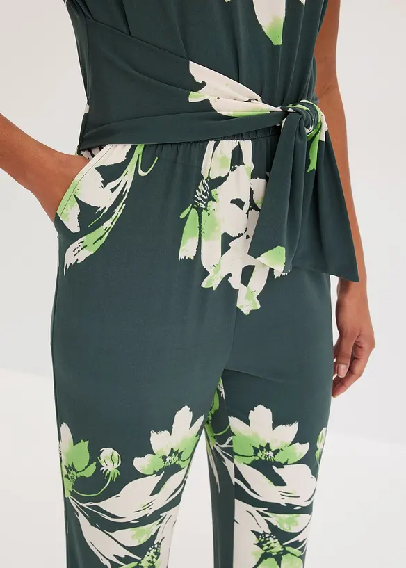 Jumpsuit met strikceintuur, bonprix