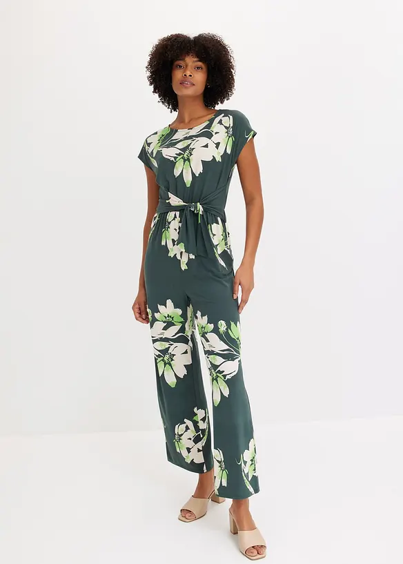 Jumpsuit met strikceintuur, bonprix