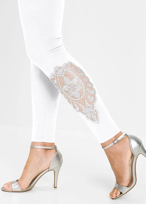 Legging met kant, bonprix