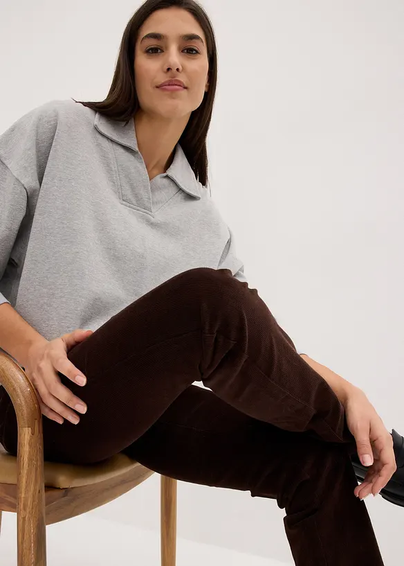 Stretch corduroy broek, straight, bonprix