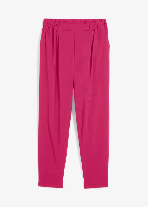 Tapered fit broek met comfortband, cropped, bonprix