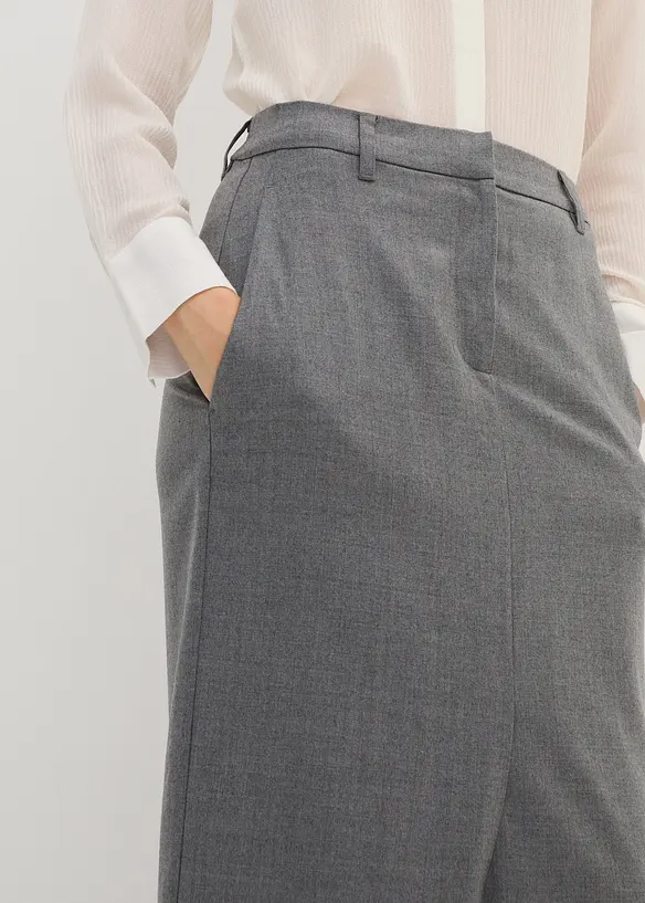 Wollen rok met lange split, bonprix