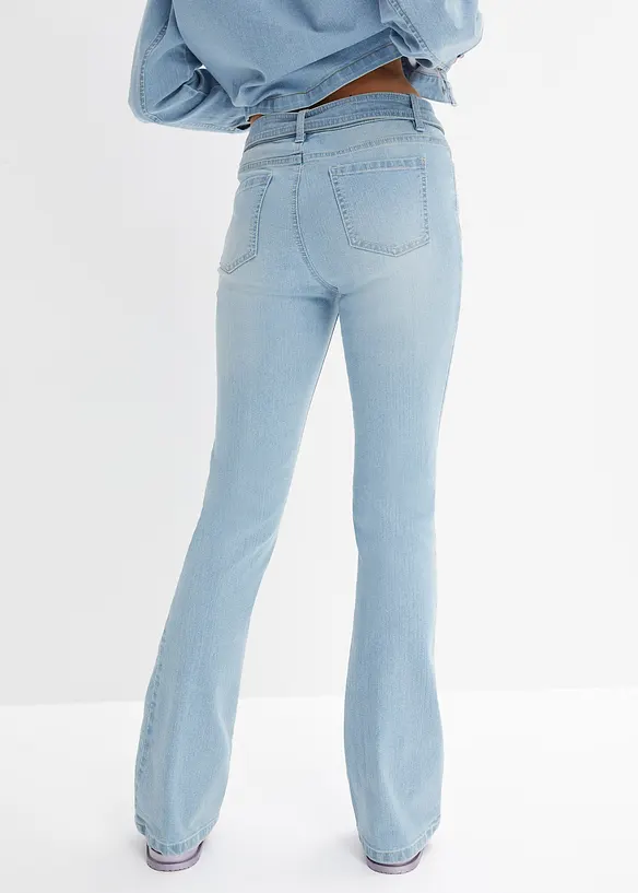 Flared jeans met riem (2-dlg. set), RAINBOW