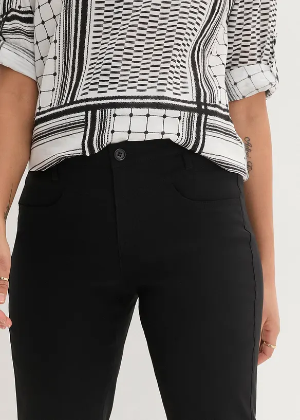 Bengaline stretch broek, straight, bonprix