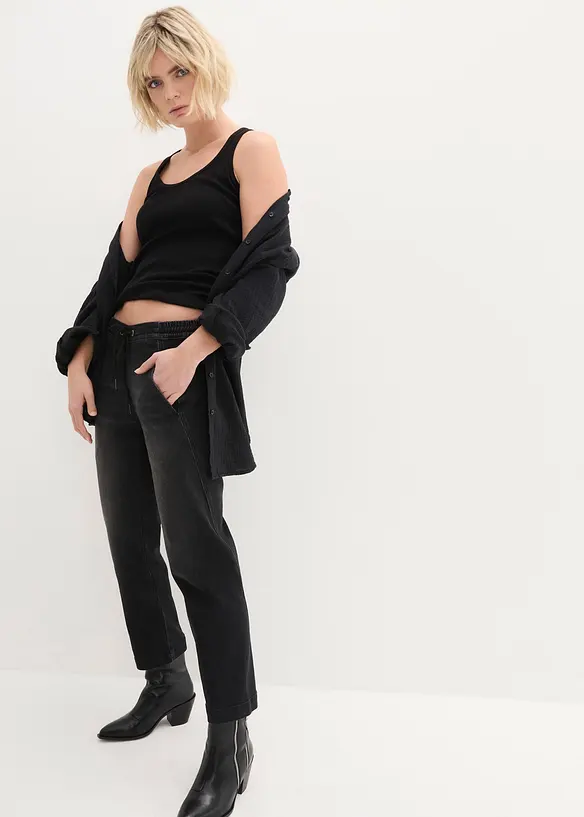 Boyfriend jeans mid waist, cropped, bonprix