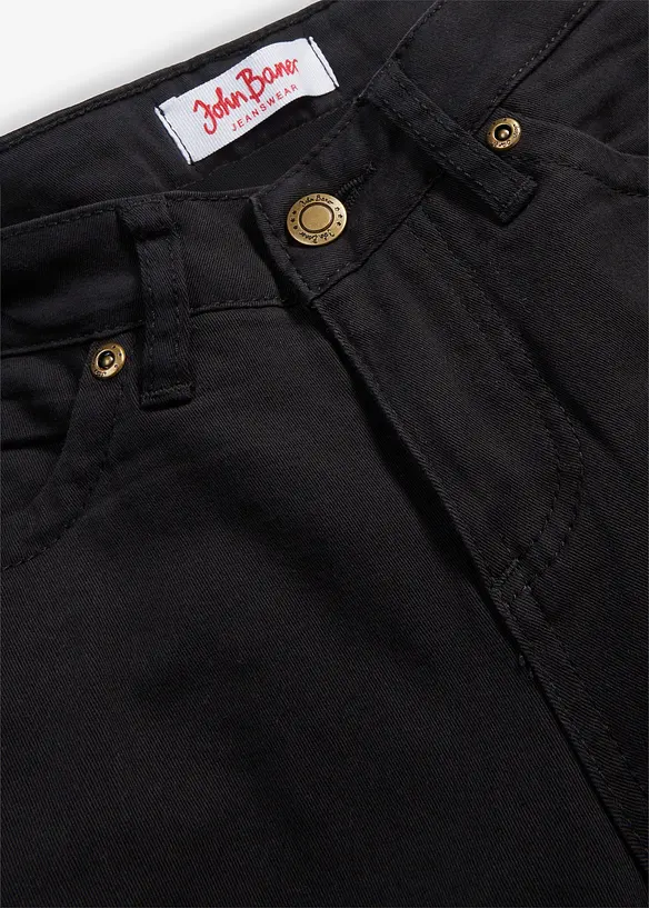 Stretch jeans mid waist, straight, bonprix