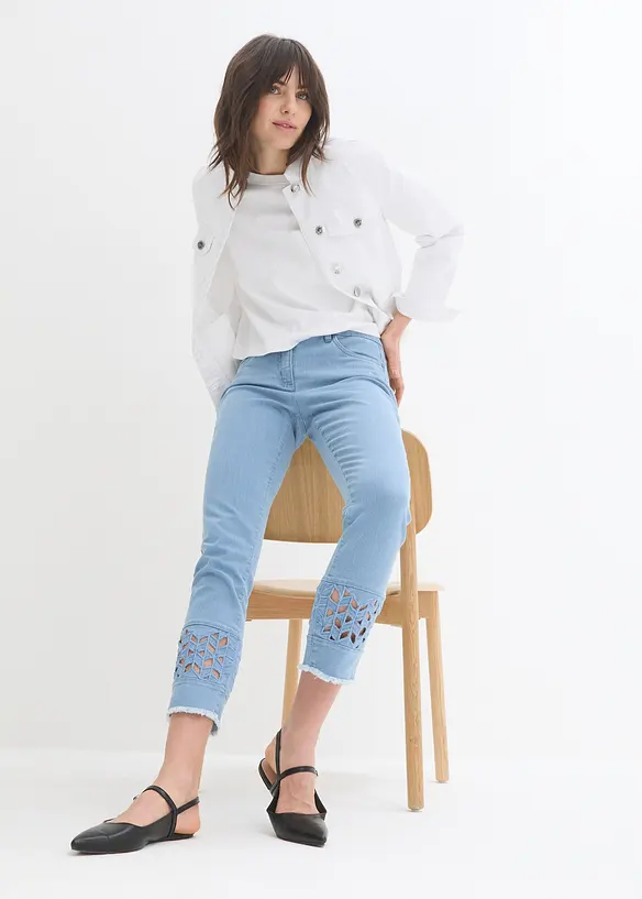 7/8 jeans met borduursel, bpc selection