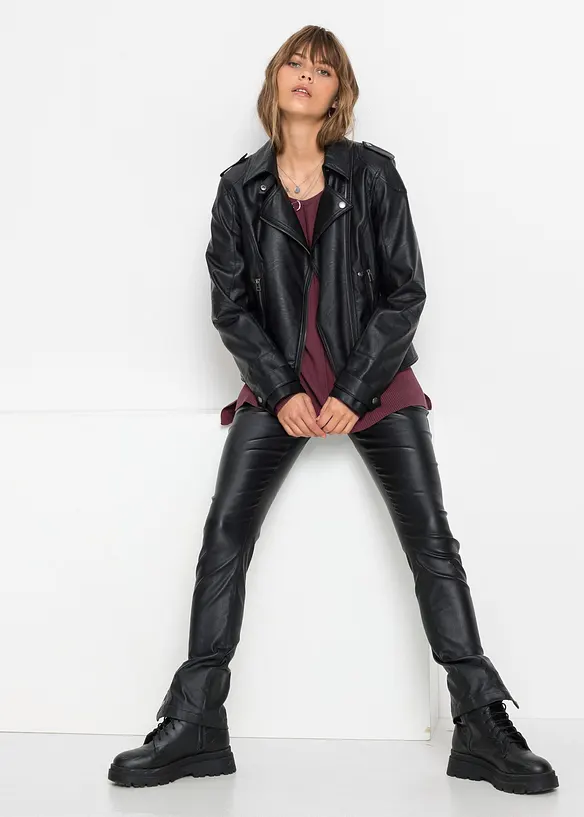 Gebreide oversized trui in een viscosemix, bonprix