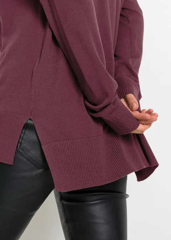 Gebreide oversized trui in een viscosemix, bonprix