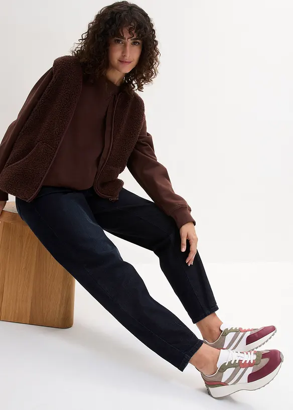 Barrel jeans met comfortband en high waist, bonprix