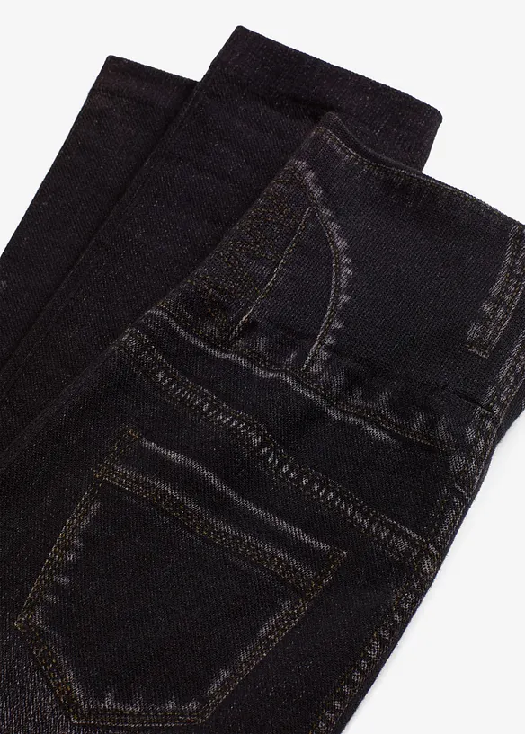 Corrigerende naadloze legging in denim look, sterk corrigerend, bonprix