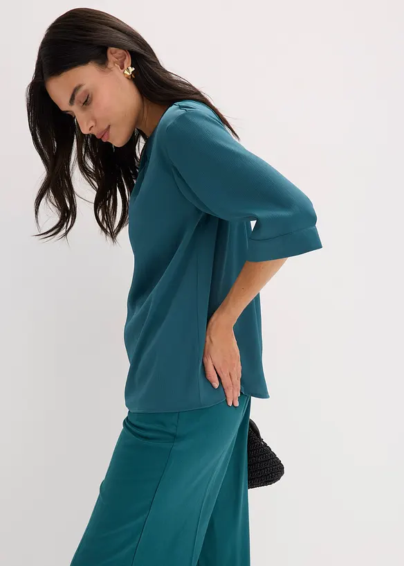 Blouse van glanzend satijn, bonprix
