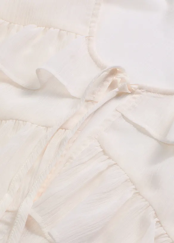 Blouse van chiffon met volants, bonprix