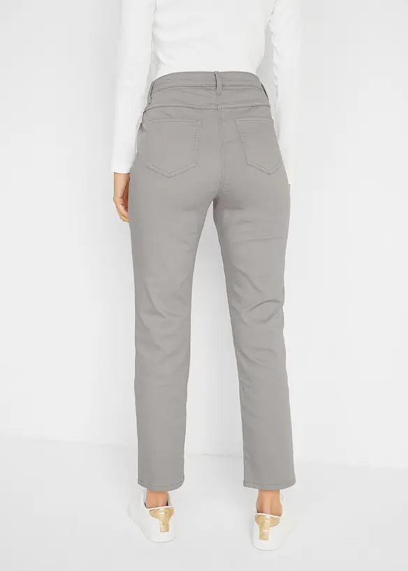 Stretch broek met rechte pijpen, mid waist, bonprix