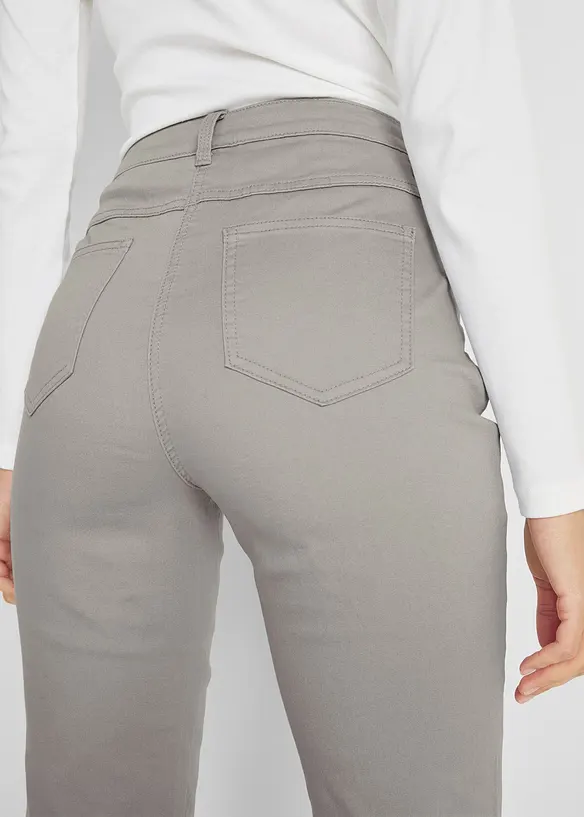 Stretch broek met rechte pijpen, mid waist, bonprix