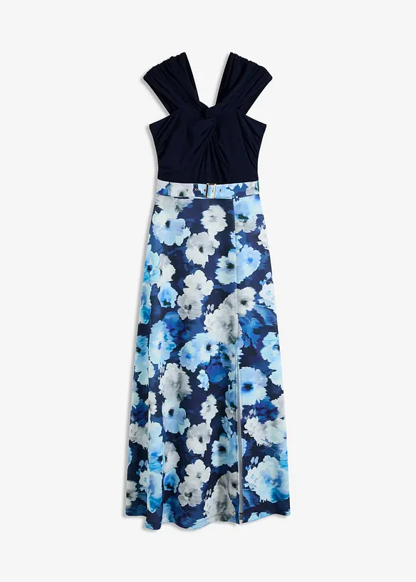 Carmen jurk met draperie en riem, bonprix
