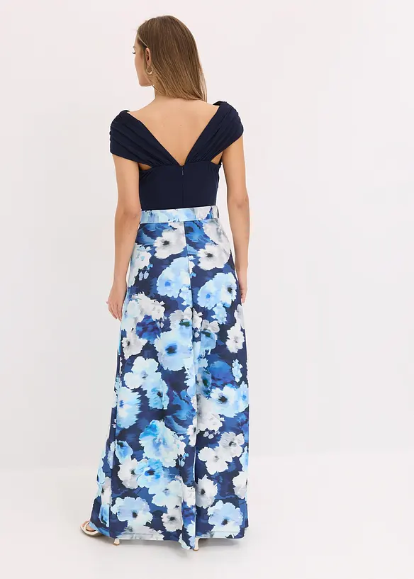 Carmen jurk met draperie en riem, bonprix