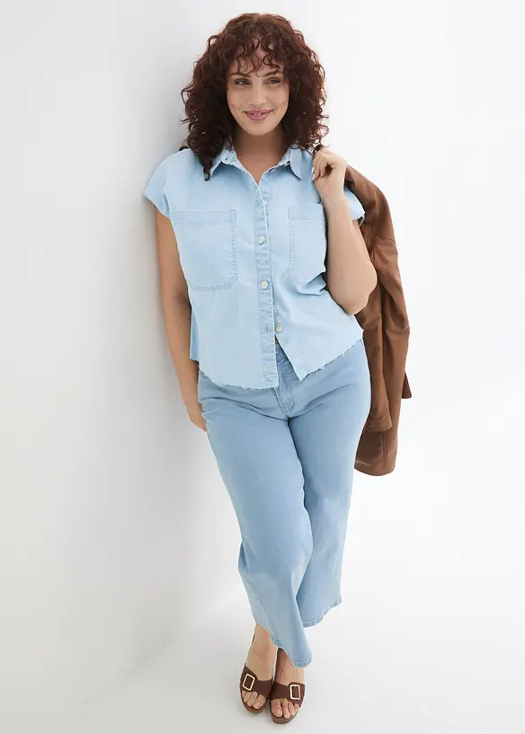 Boxy spijkerblouse, bonprix