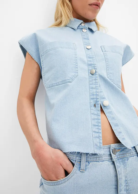 Boxy spijkerblouse, bonprix