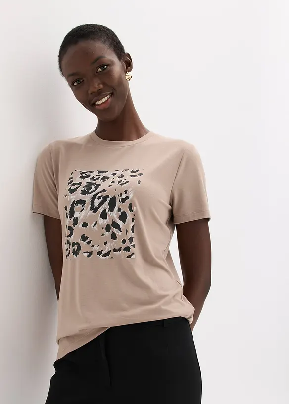 T-shirt met luipaardprint, bonprix