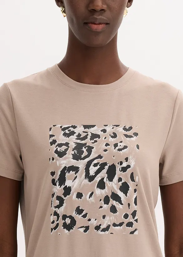 T-shirt met luipaardprint, bonprix