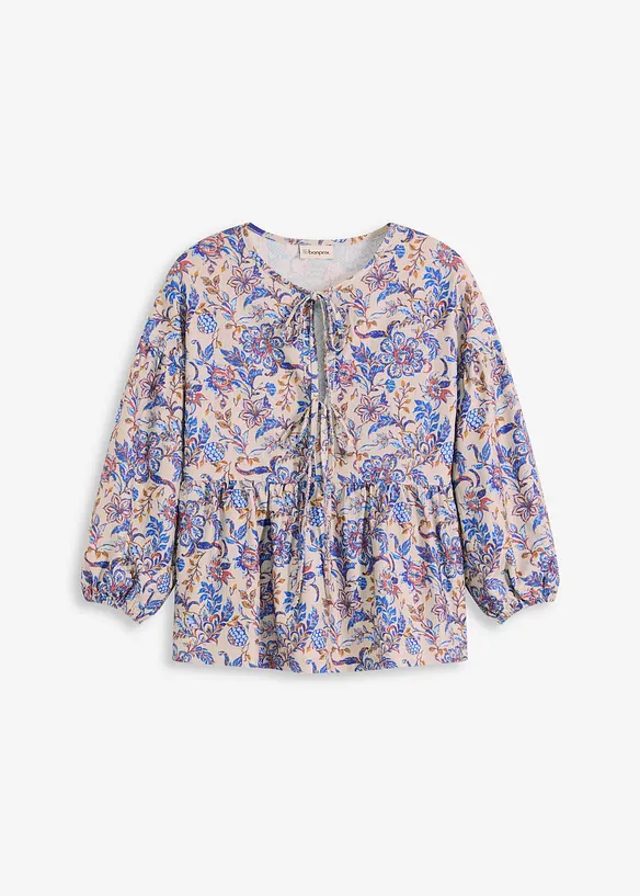 Shirtblouse met een veterdetail, bonprix