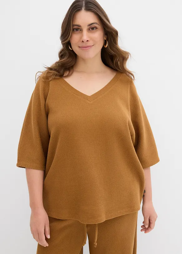 Gestructureerd shirt van katoen, bonprix