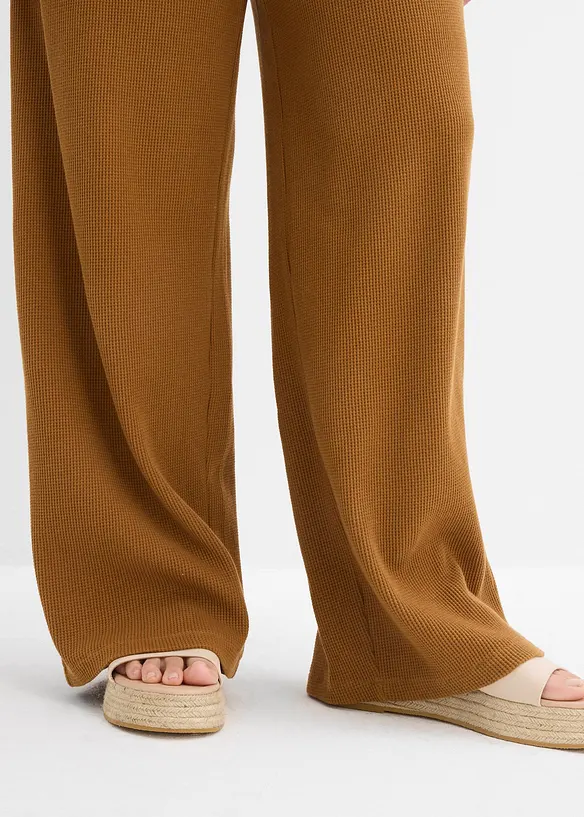 Gestructureerde broek van puur katoen, bonprix